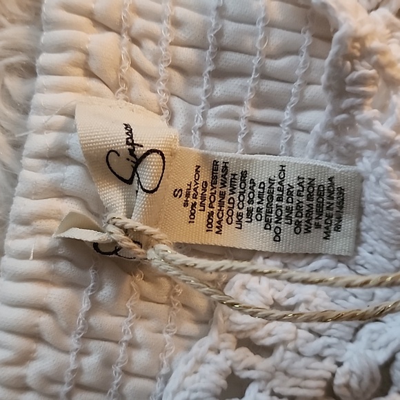 Jessica Simpson Brand New Women's White Crochet Bodice Summer Dress - Picture 8 of 12